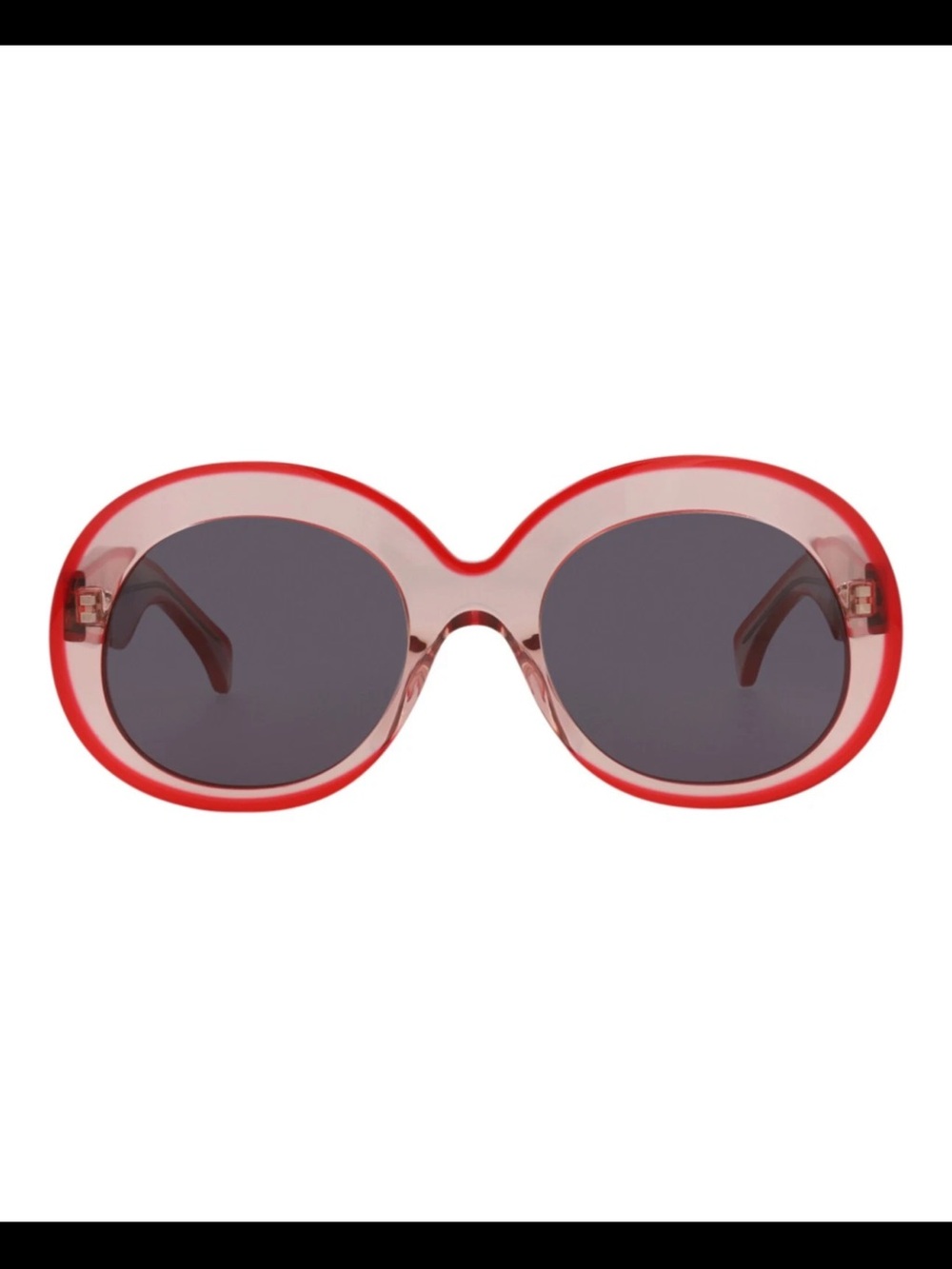 Alaïa Red Oversized Oval Sunglasses